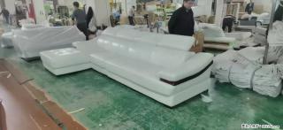 【大厂仿真皮沙发】实木框架，高回弹海绵45密度。全新包装，质量非常好，3.6米右贵妃 - 十堰28生活网 shiyan.28life.com